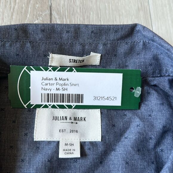 ULIAN & MARK
Carter Poplin Shirt Navy M Stitch Fix Nwt‎ - Picture 4 of 6